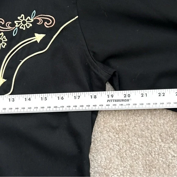 Panhandle Slim Retro Western Wear Long Sleeve Button Down Embroidered Shirt - Picture 6 of 7